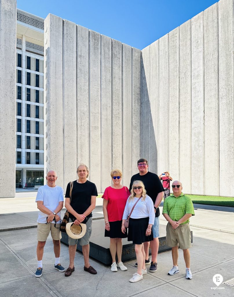 Group photo JFK Assassination Tour on 27 June 2023 with Karen