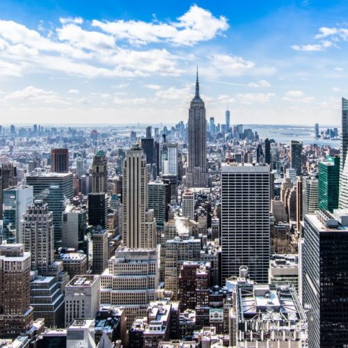 Aerial view of New York City