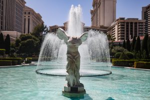 Caesars Palace Fountain during Mid-Strip Tour in Las Vegas