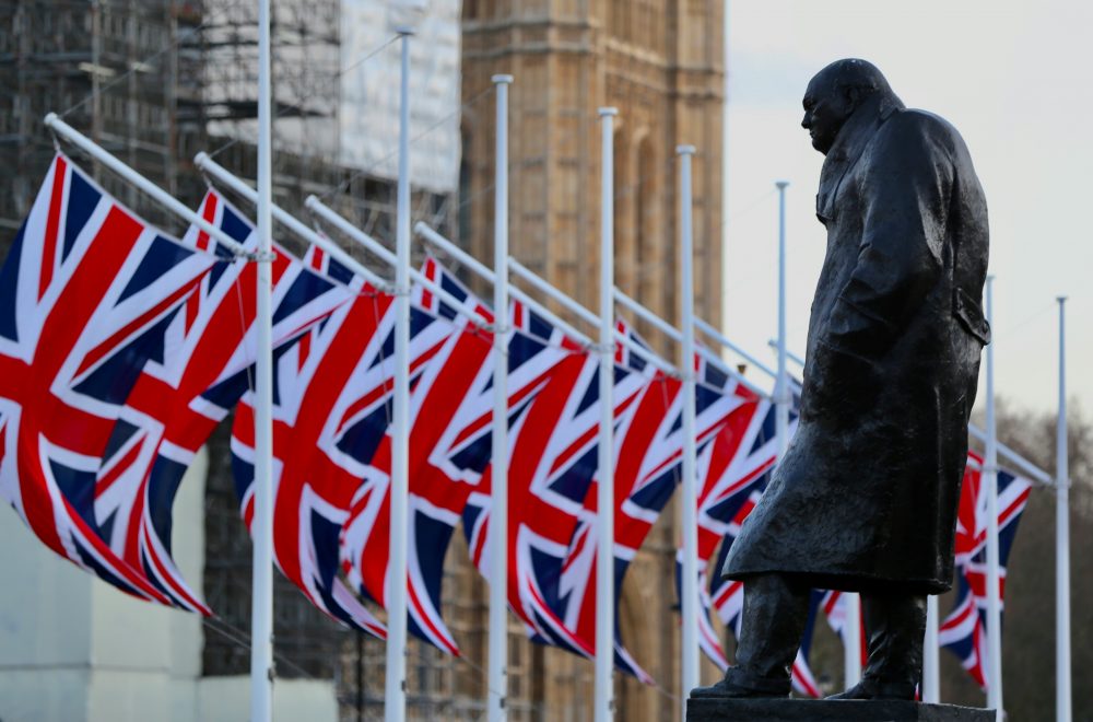 Winston Churchill statue on WWII London walking tour
