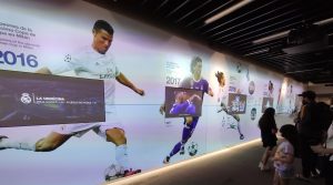 Close up of History Exhibition inside Bernabeu Stadium