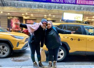 Travelers during Broadway and Times Square Tour