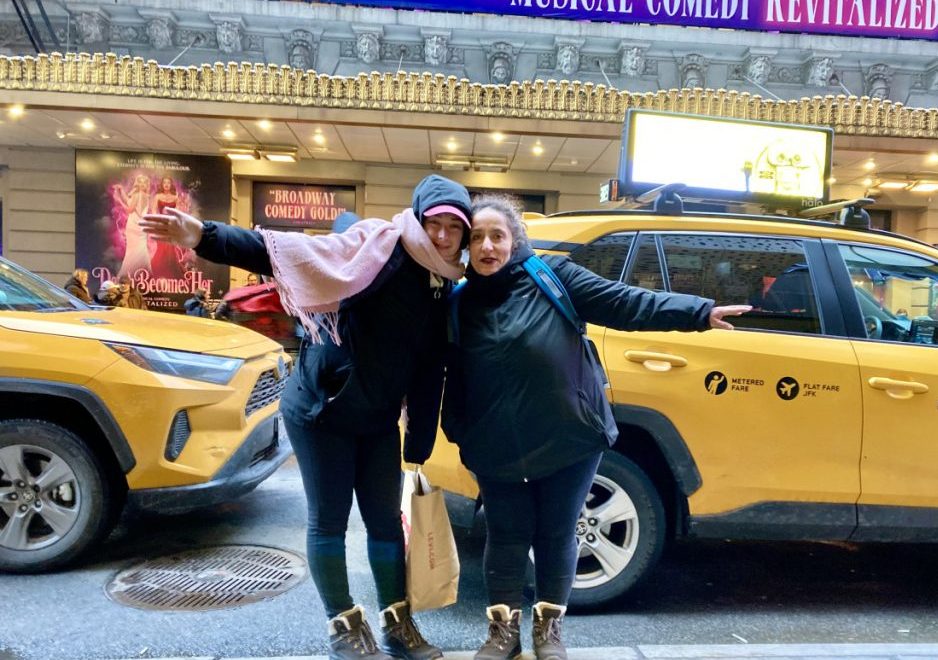 Travelers during Broadway and Times Square Tour