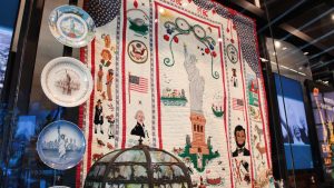 Close up of historical artifacts in Statue of Liberty museum during statue NYC tour