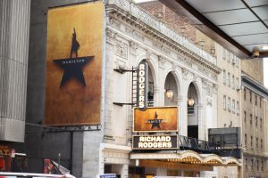 Hamilton Musical signs spotted during Broadway and Times Square Tour in NYC