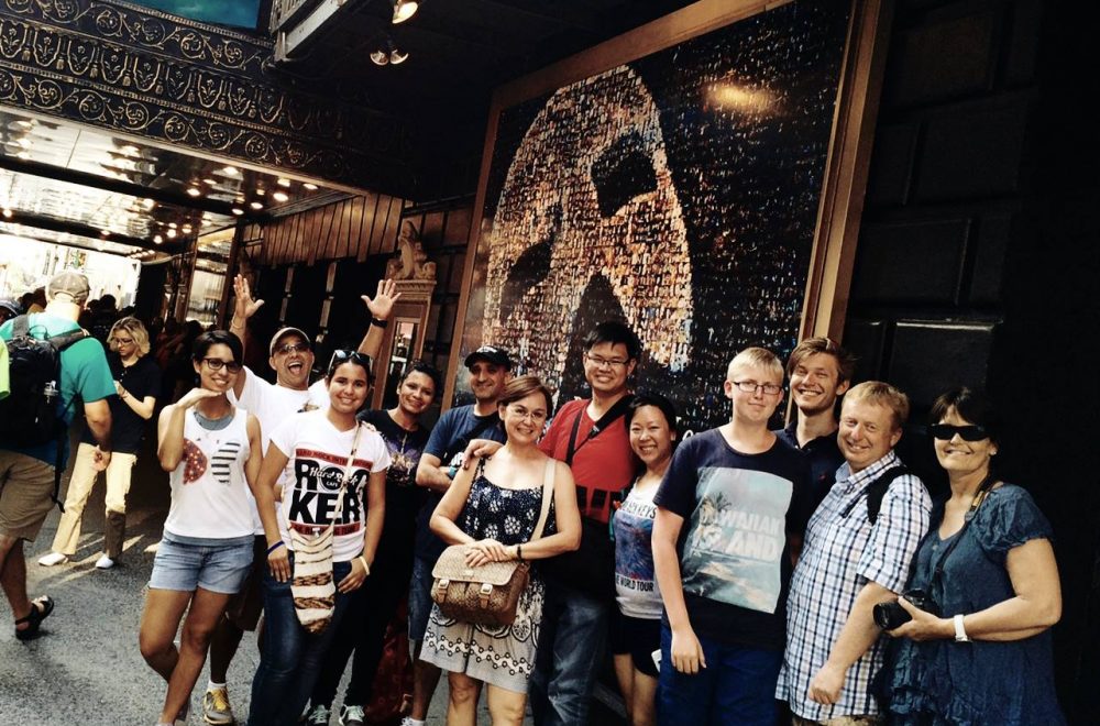 Group Photo during Broadway and Times Square tour in NYC