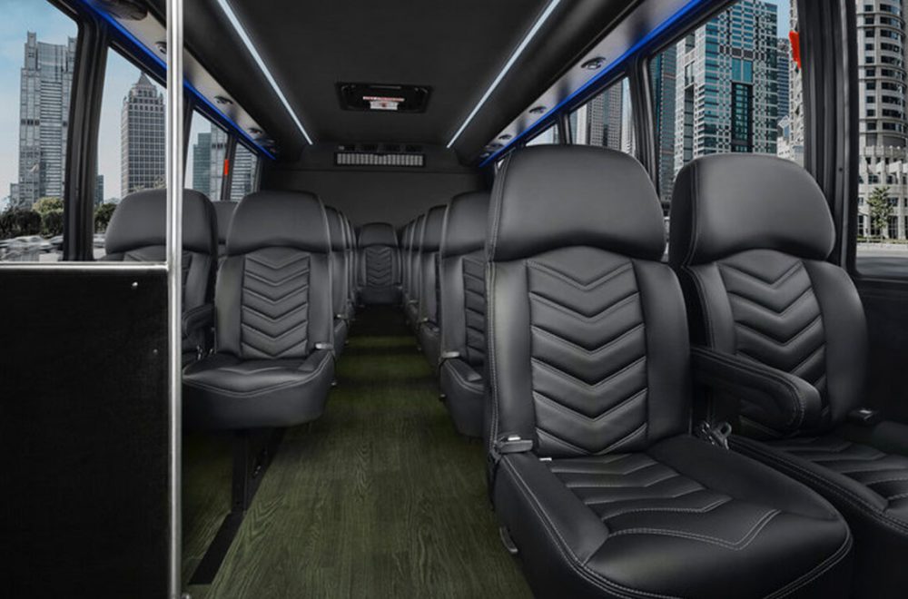 Interior shot of Luxury Bus for NYC Tour