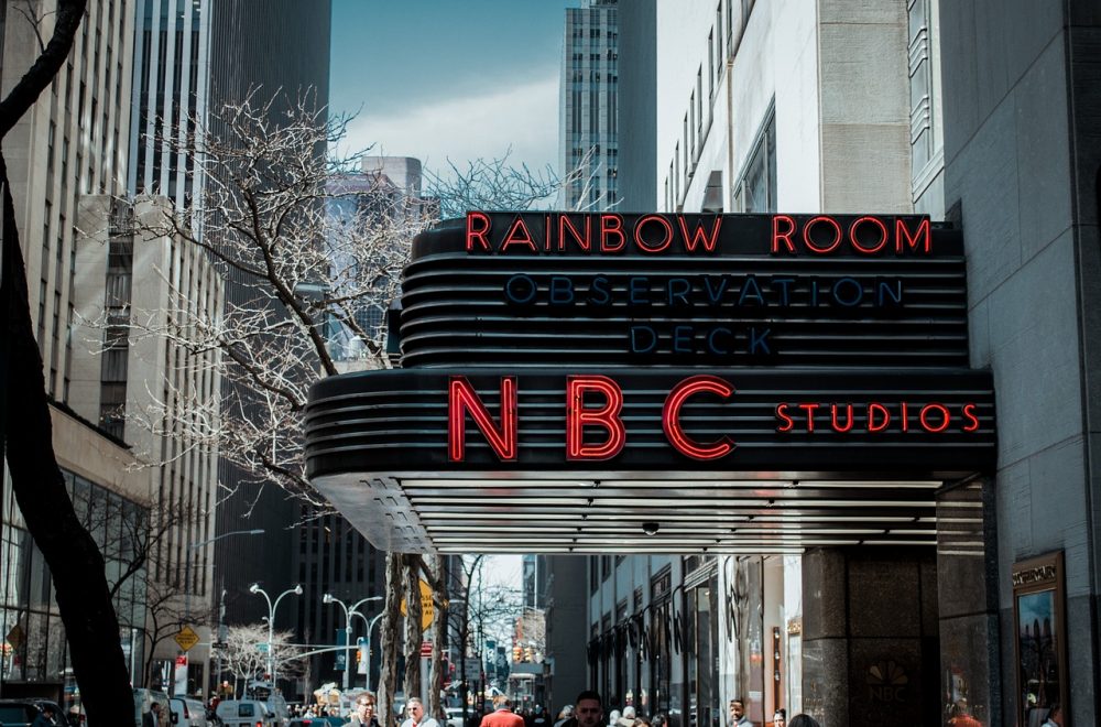 NBC Studios sign in New York