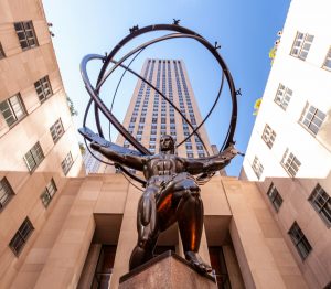 Statue of Atlas holding the world on Rockefeller Center NYC tour