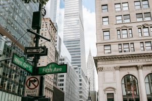 Fifth Avenue signposts in NYC