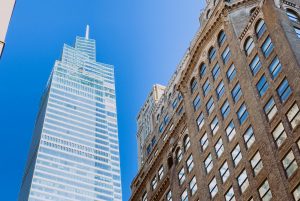 Low shot of One Vanderbilt in NYC