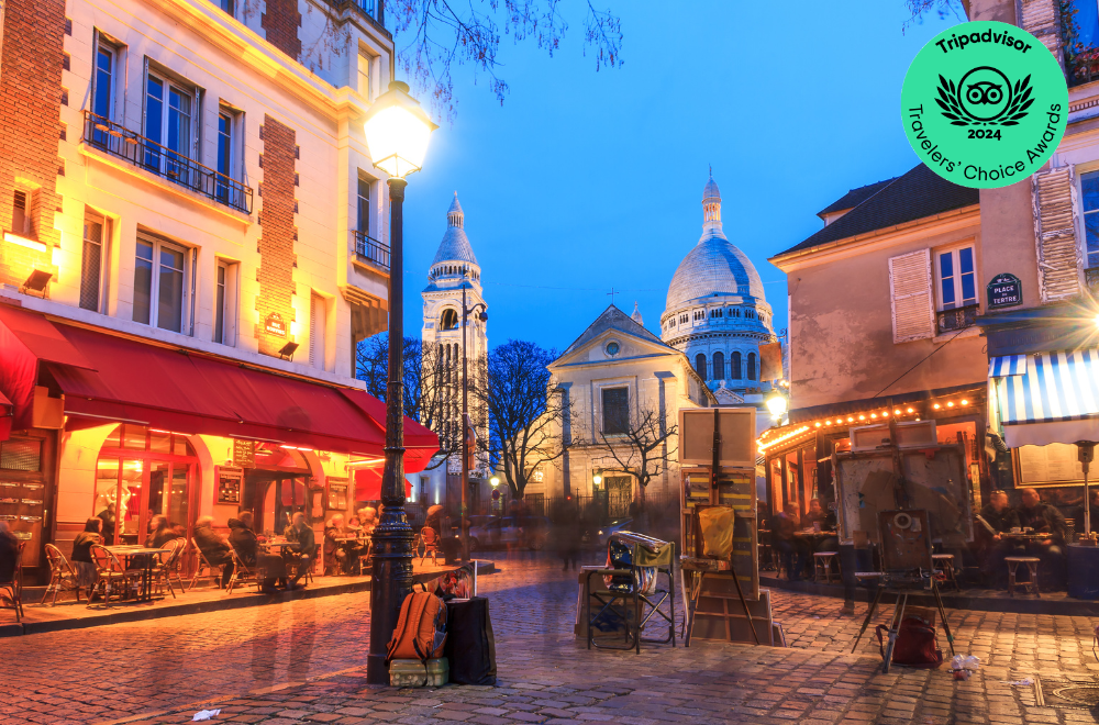 Montmartre Guided Walking Tour with TripAdvisor logo