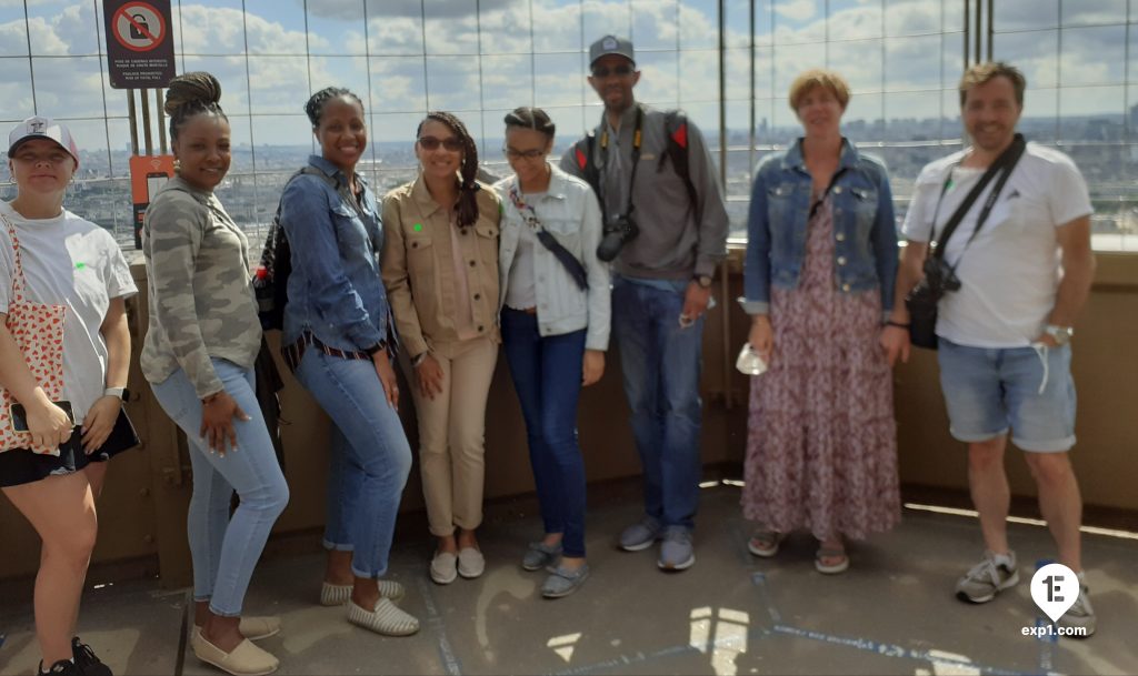 Group photo Eiffel Tower Tour on 29 July 2021 with Monika