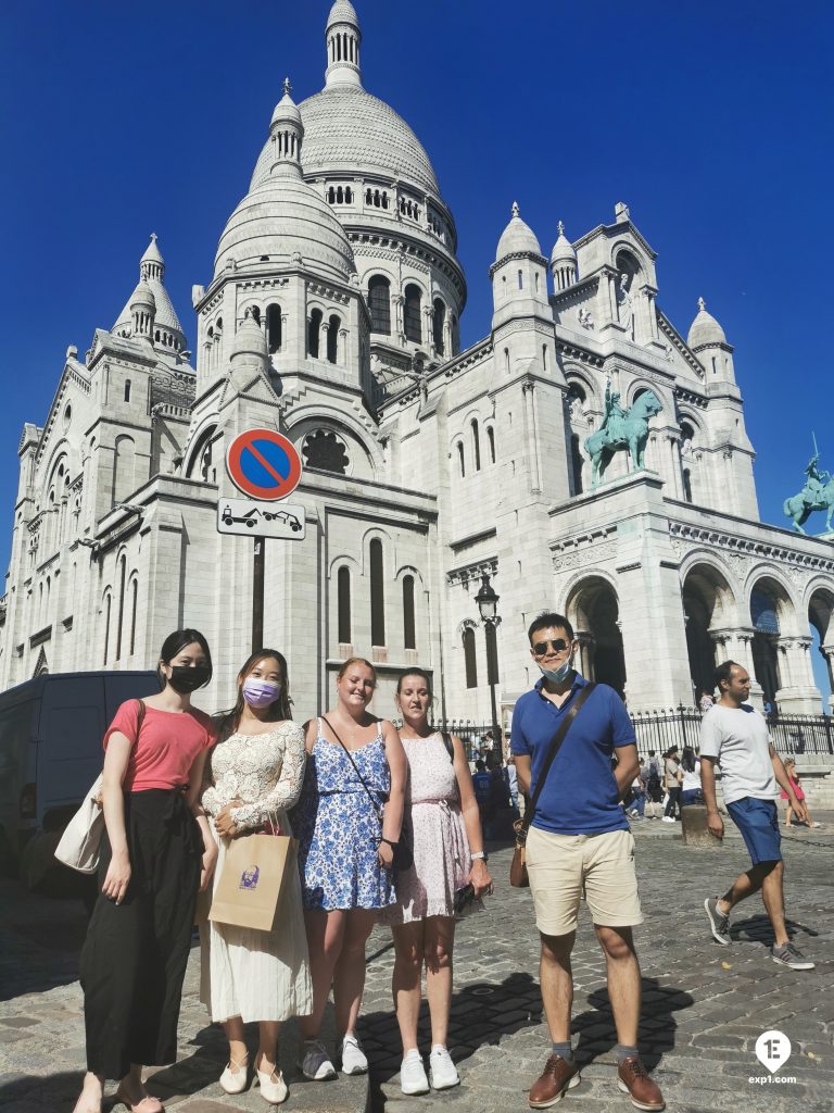 Group photo Montmartre Tour on 14 August 2021 with Hafid