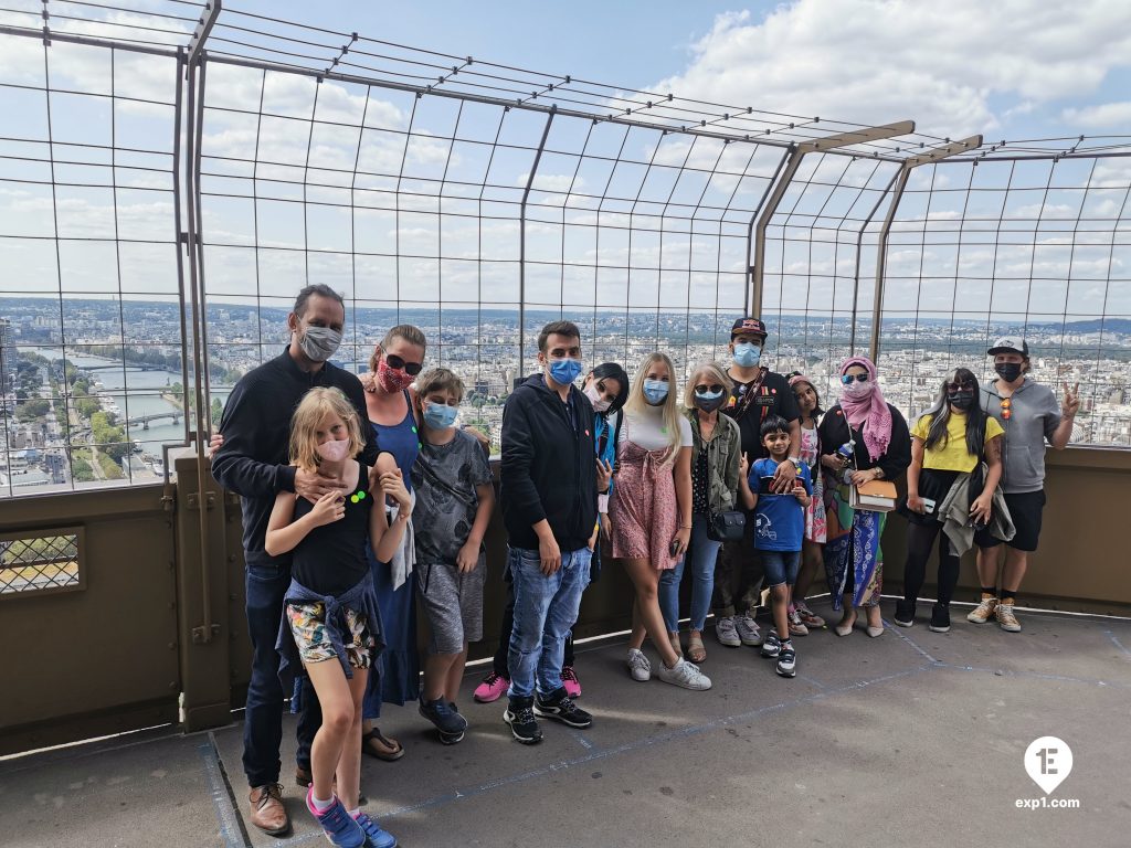 Group photo Eiffel Tower Tour on 24 August 2021 with Hafid