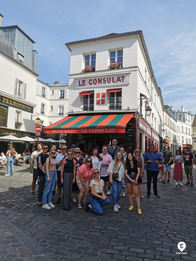 Group photo Montmartre Tour on 6 September 2021 with Hafid