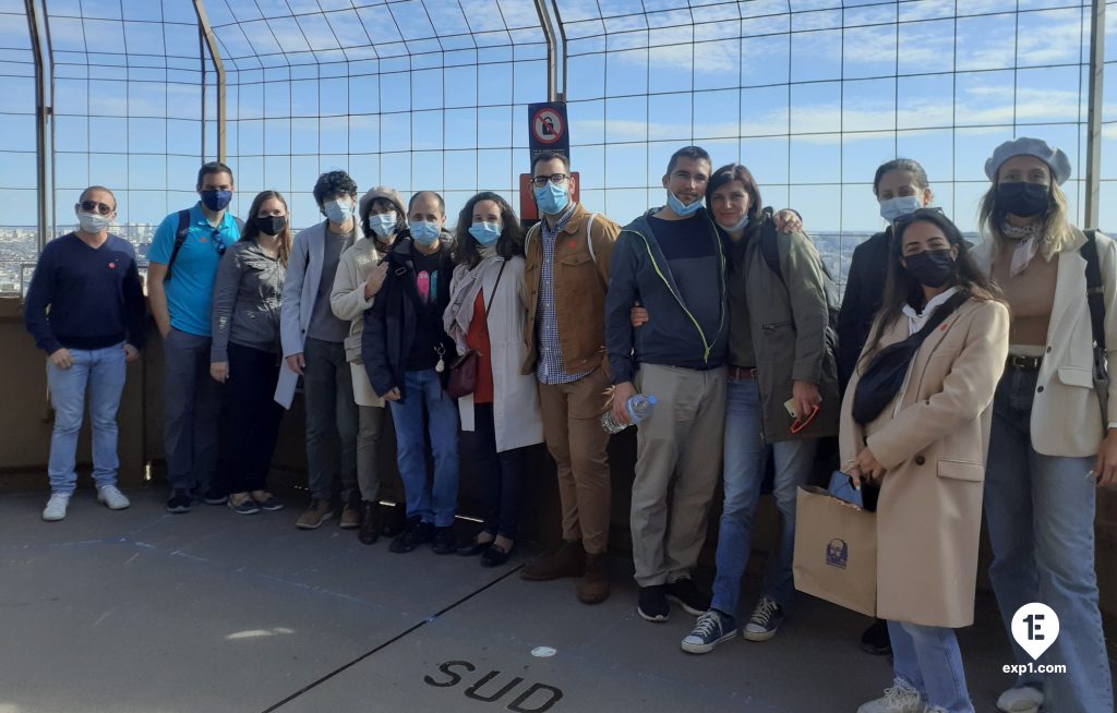 Group photo Eiffel Tower Tour on 30 September 2021 with Monika