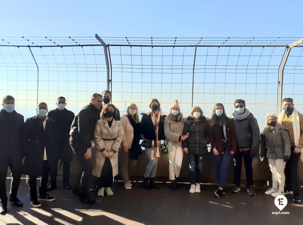 Group photo Eiffel Tower Tour on 11 November 2021 with Monika