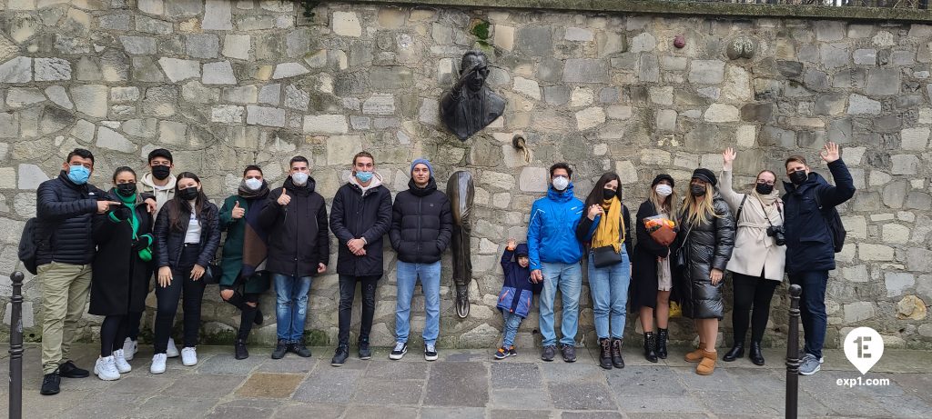 Group photo Montmartre Tour on 2 January 2022 with Hafid