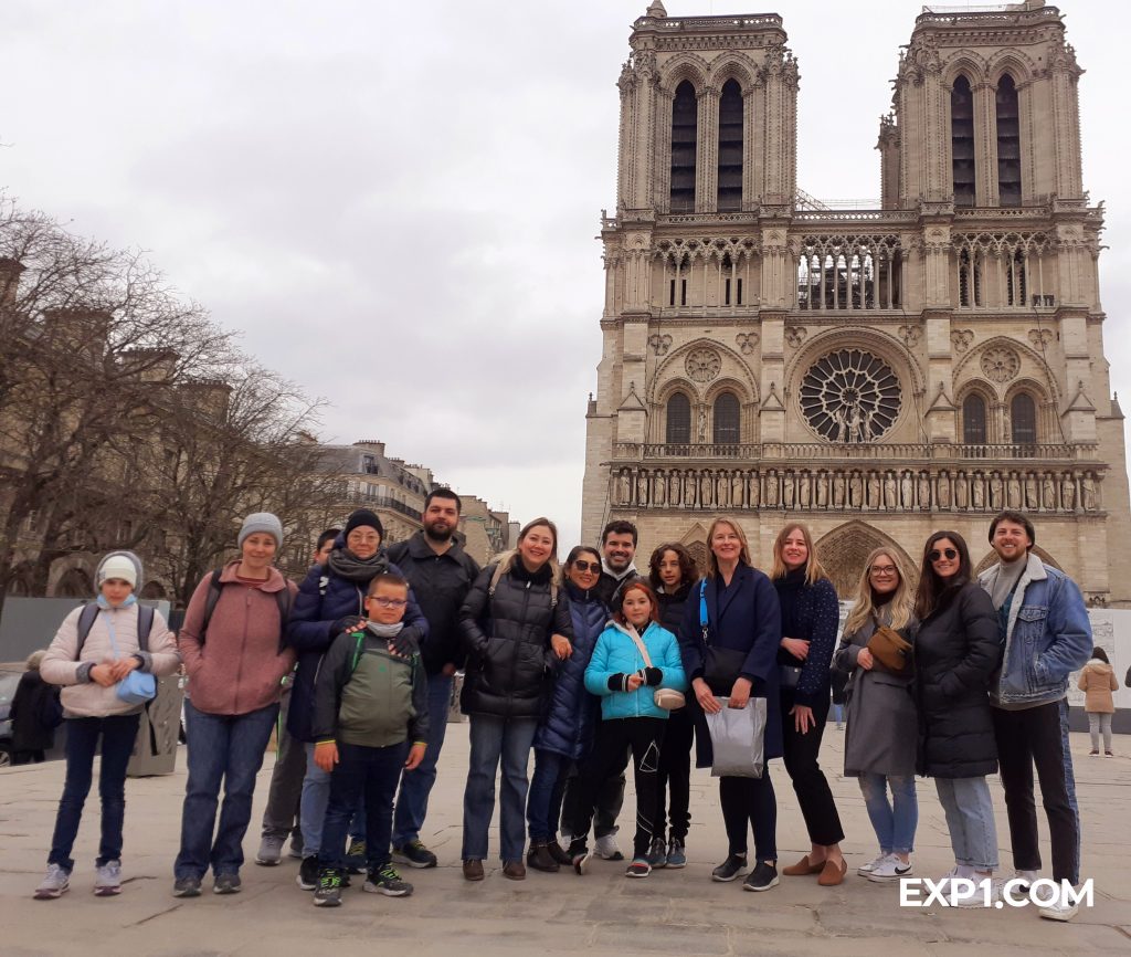 Group photo Notre Dame Outdoor Walking Tour With Crypt on 17 March 2022 with Monika