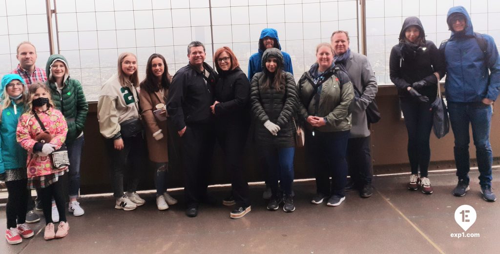 Group photo Eiffel Tower Guided Climb by Stairs on 31 March 2022 with Monika