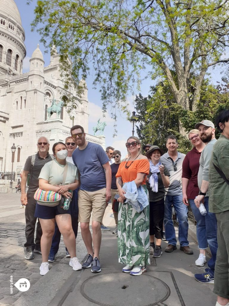 Group photo Montmartre Walking Tour on 9 May 2022 with Monika