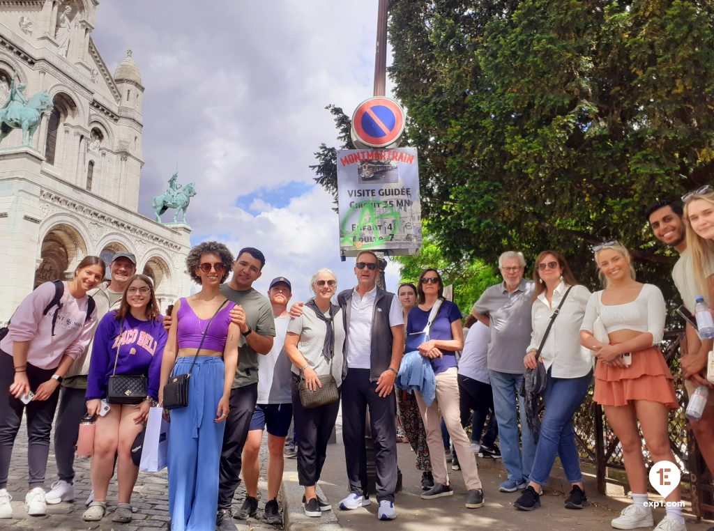 Group photo Montmartre Walking Tour on 16 May 2022 with Monika