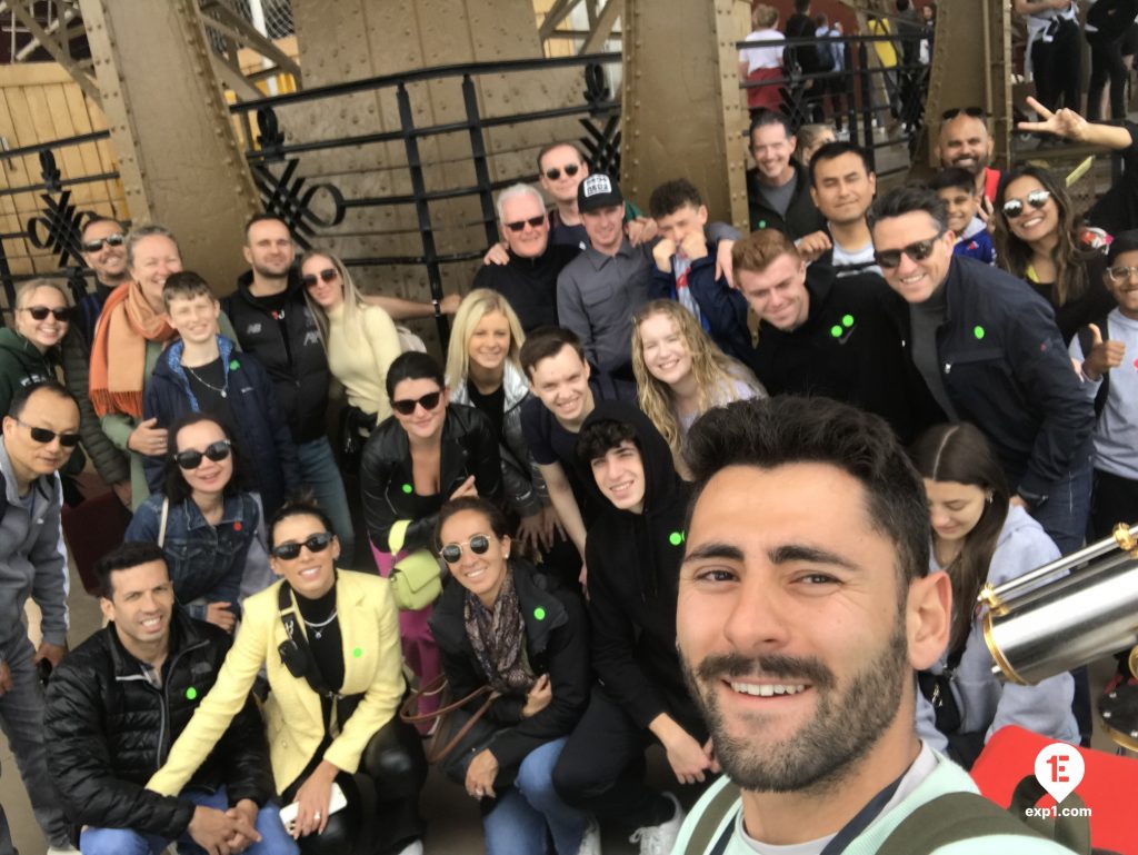 Group photo Eiffel Tower Guided Climb by Stairs on 29 May 2022 with Yoan