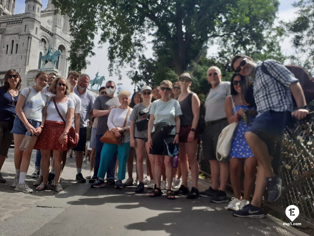 Group photo Montmartre Walking Tour on 15 June 2022 with Monika