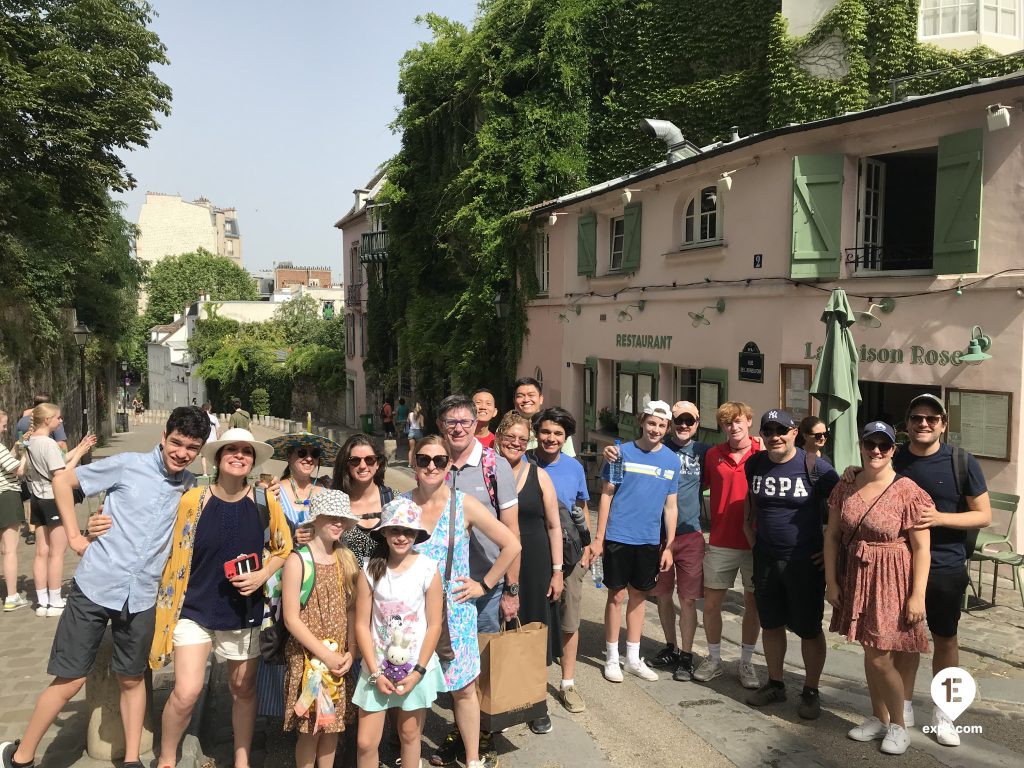 Group photo Montmartre Walking Tour on 18 June 2022 with Yoan