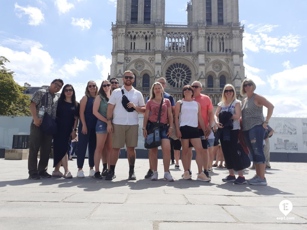 Group photo Notre Dame Outdoor Walking Tour With Crypt on 23 June 2022 with Monika