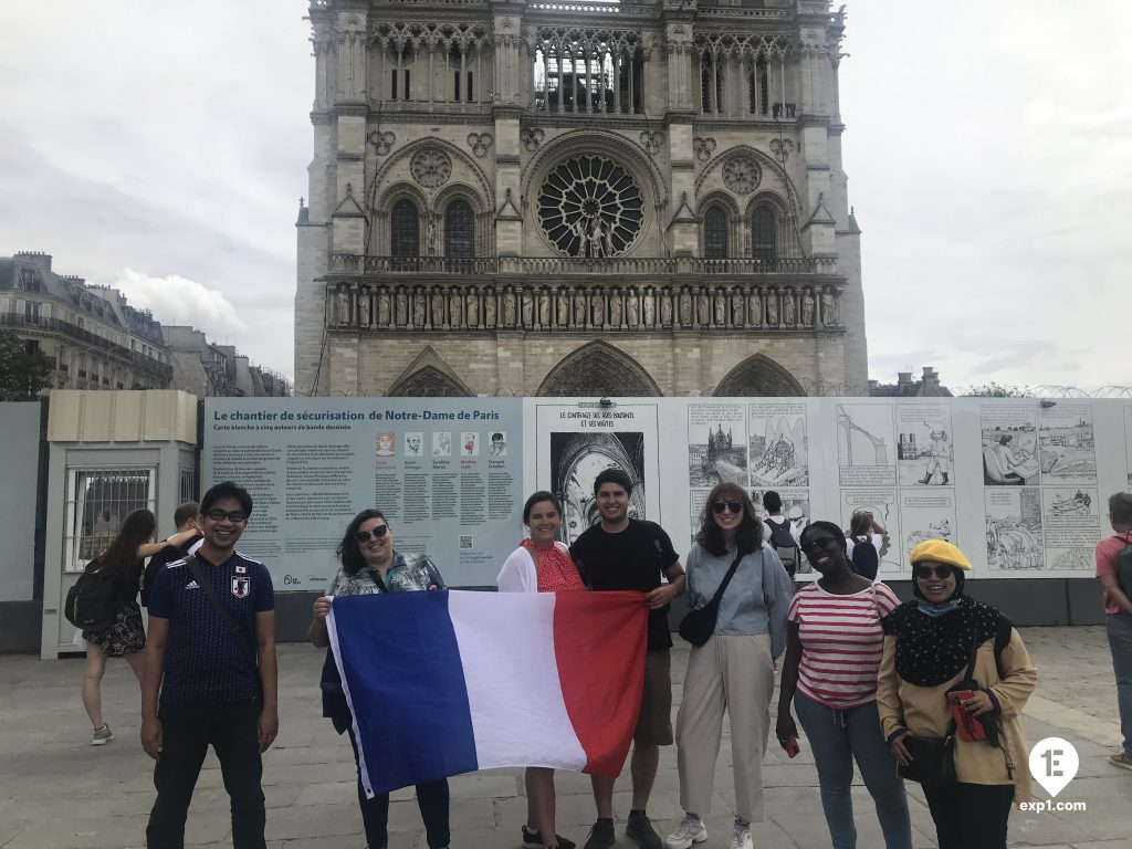 Group photo Notre Dame Outdoor Walking Tour With Crypt on 24 June 2022 with Yoan