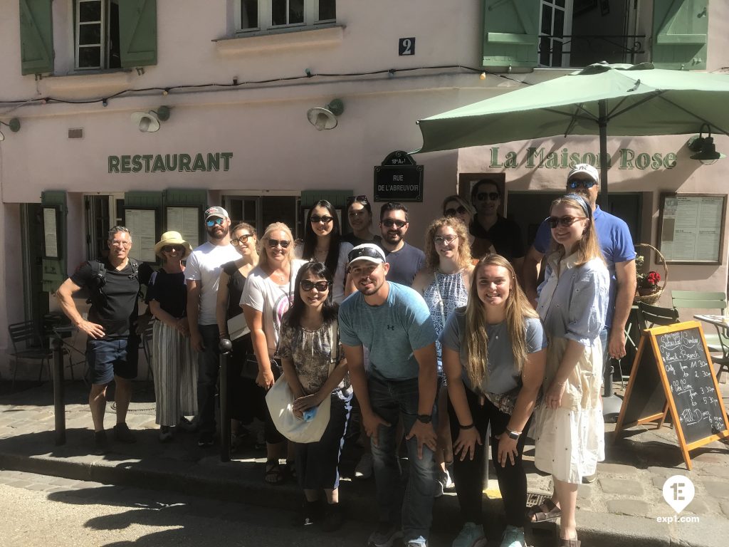 Group photo Montmartre Walking Tour on 9 July 2022 with Yoan