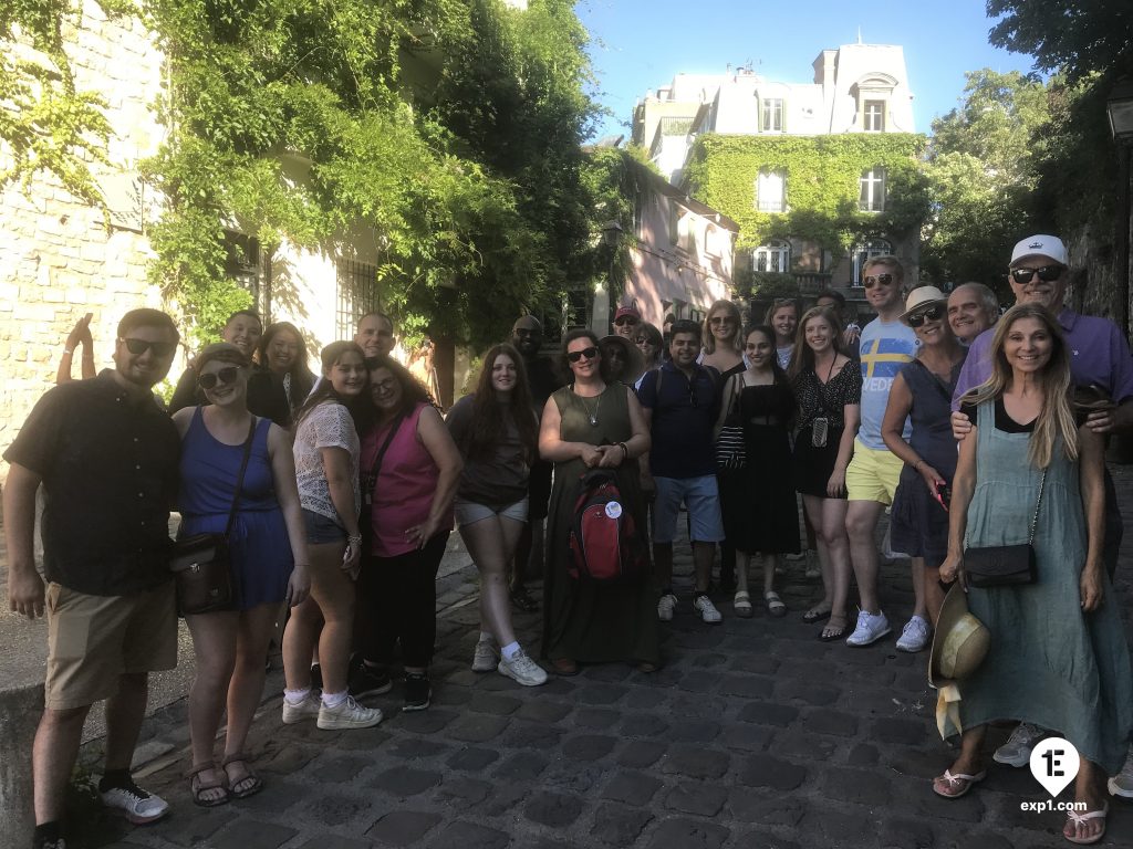 Group photo Montmartre Walking Tour on 10 July 2022 with Yoan