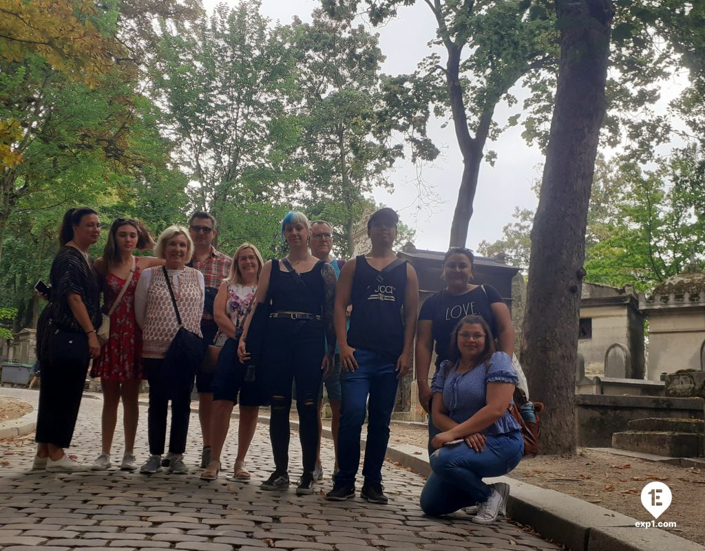 Group photo Pere Lachaise Cemetery Walking Tour: Scandals and Love Affairs on 23 July 2022 with Monika