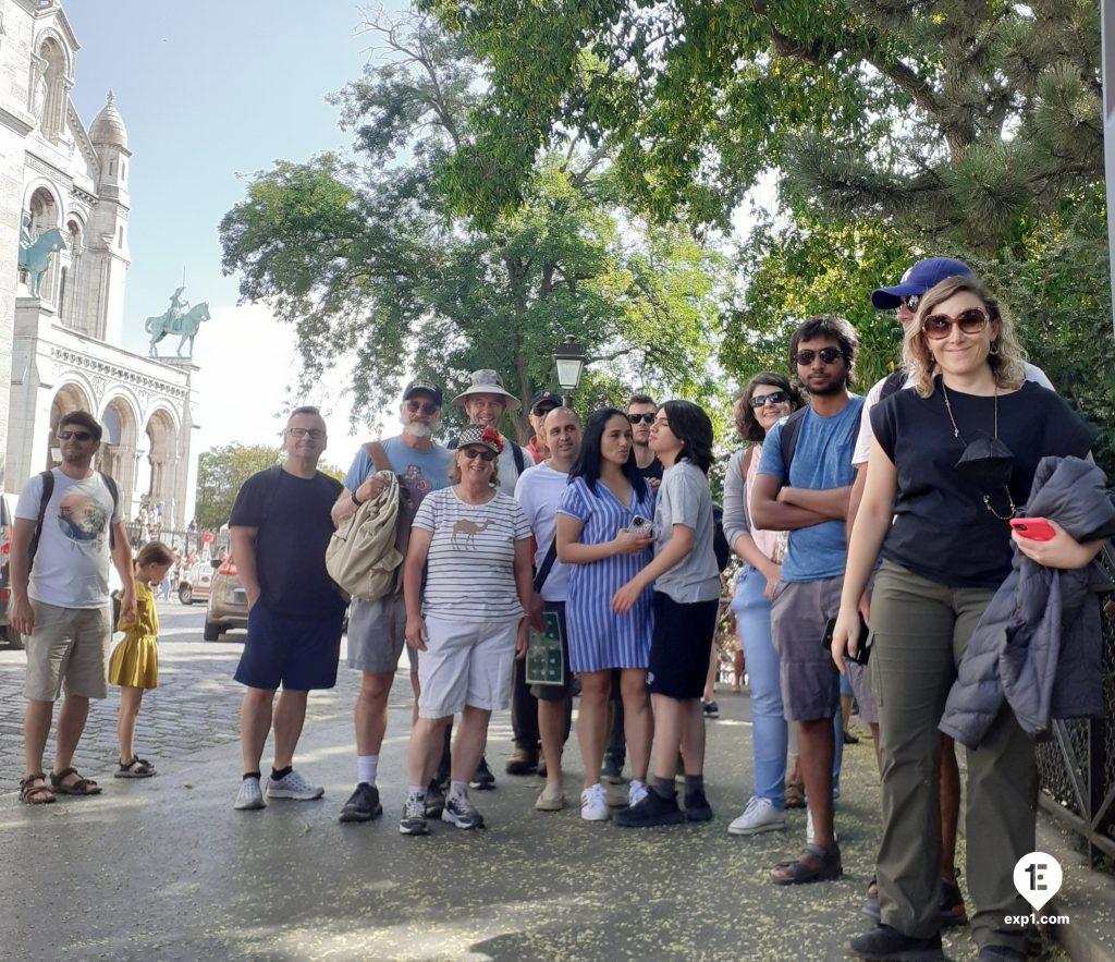 Group photo Montmartre Walking Tour on 27 July 2022 with Monika