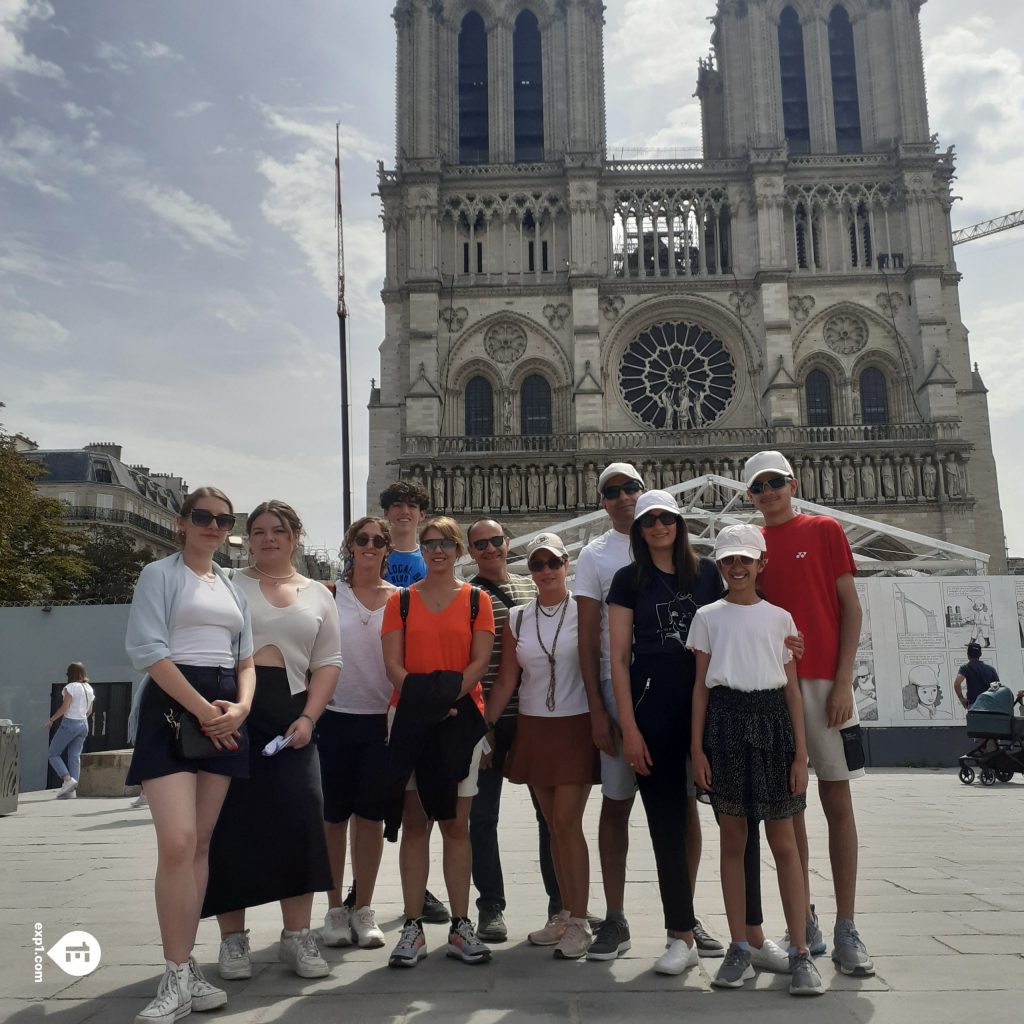 Group photo Notre Dame Outdoor Walking Tour With Crypt on 28 July 2022 with Monika