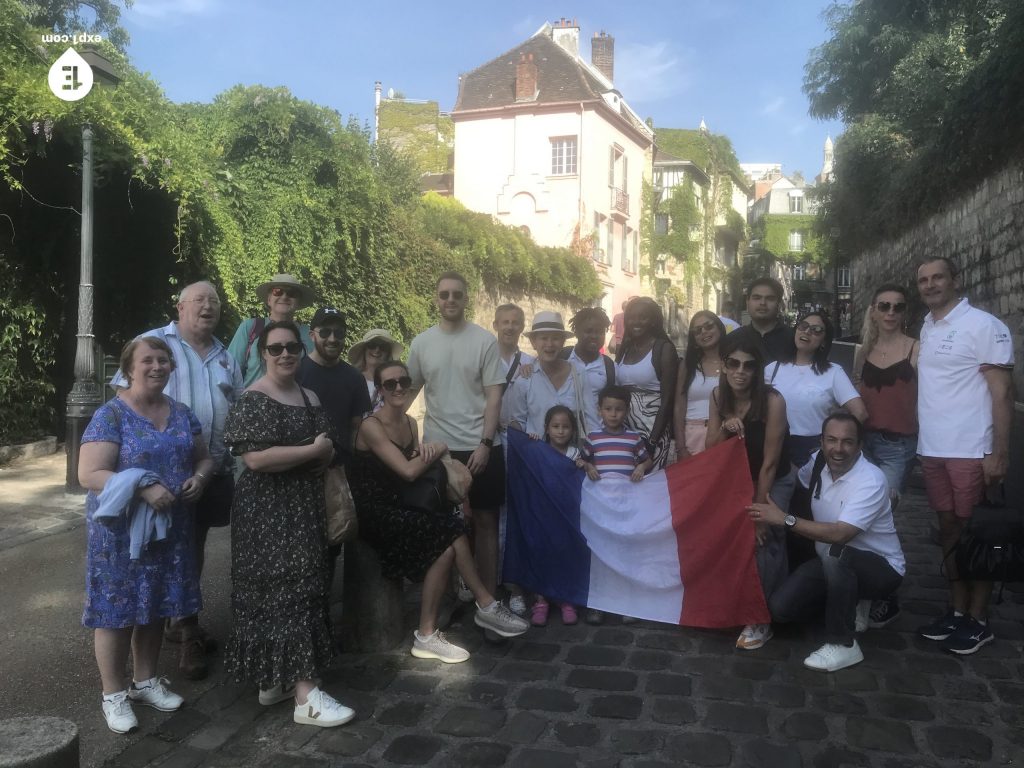 Group photo Montmartre Walking Tour on 23 July 2022 with Yoan