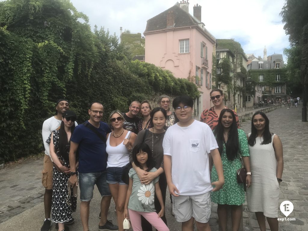 Group photo Montmartre Walking Tour on 28 July 2022 with Yoan