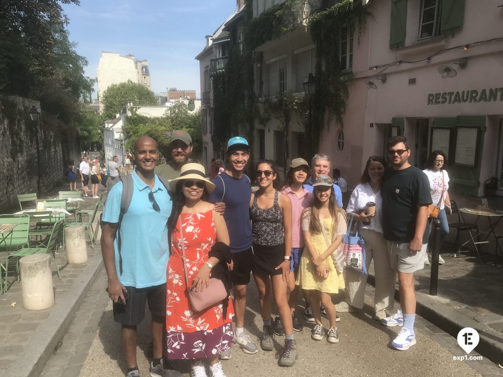 Group photo Montmartre Walking Tour on 30 July 2022 with Yoan