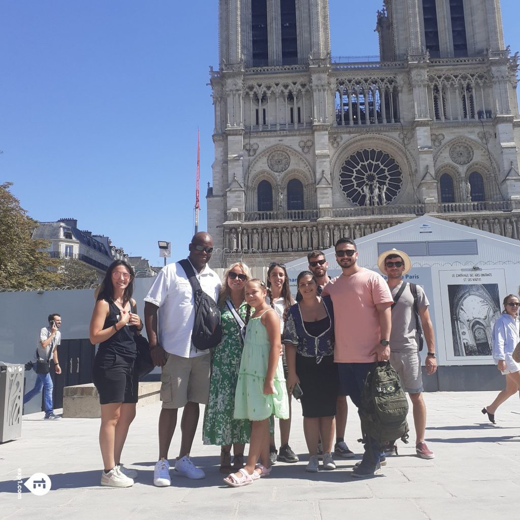 Group photo Notre Dame Outdoor Walking Tour With Crypt on 11 August 2022 with Monika