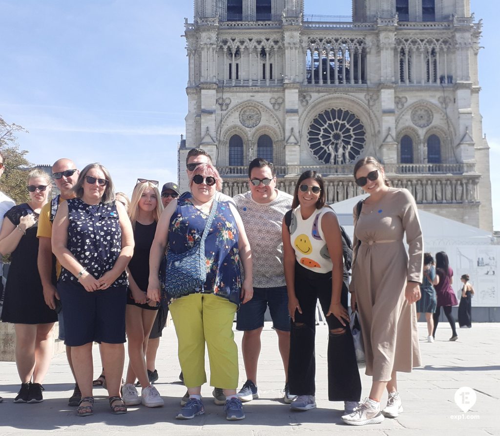 Group photo Notre Dame Outdoor Walking Tour With Crypt on 4 September 2022 with Monika