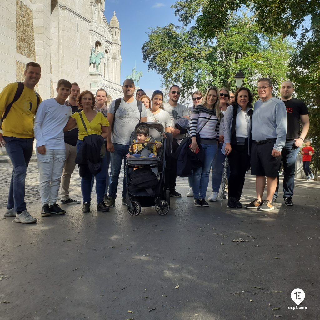 Group photo Eiffel Tower Guided Climb by Stairs on 8 September 2022 with Monika