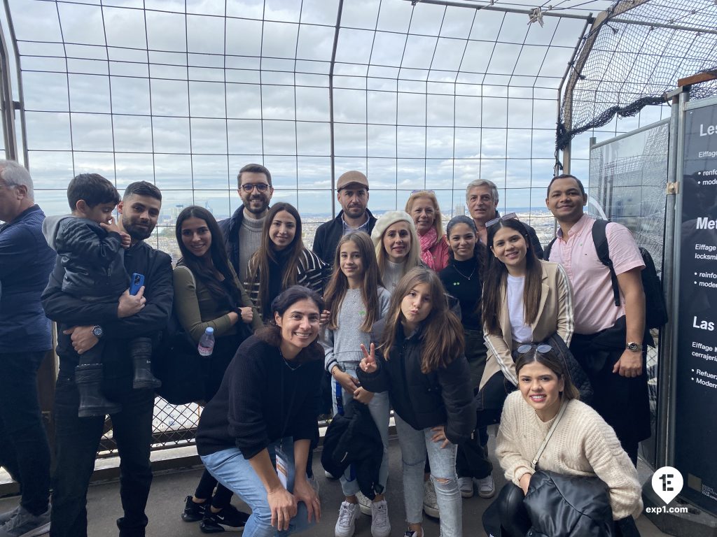 Group photo Eiffel Tower Guided Climb by Stairs on 16 October 2022 with Melanie