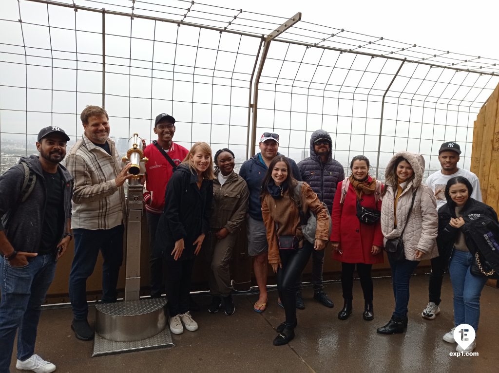 Group photo Eiffel Tower Guided Climb by Stairs on 17 October 2022 with Paula