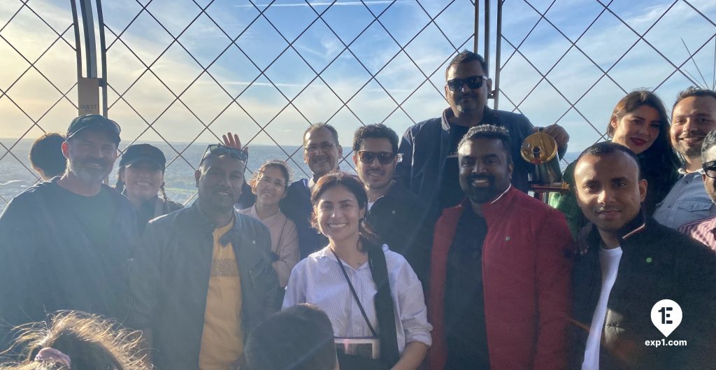 Group photo Eiffel Tower Elevator Tour on 22 October 2022 with Melanie