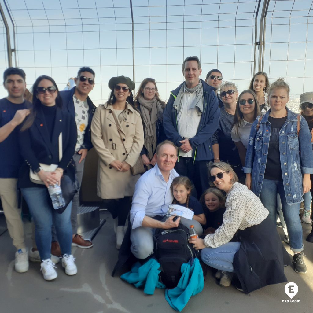 Group photo Eiffel Tower Elevator Tour on 27 October 2022 with Monika