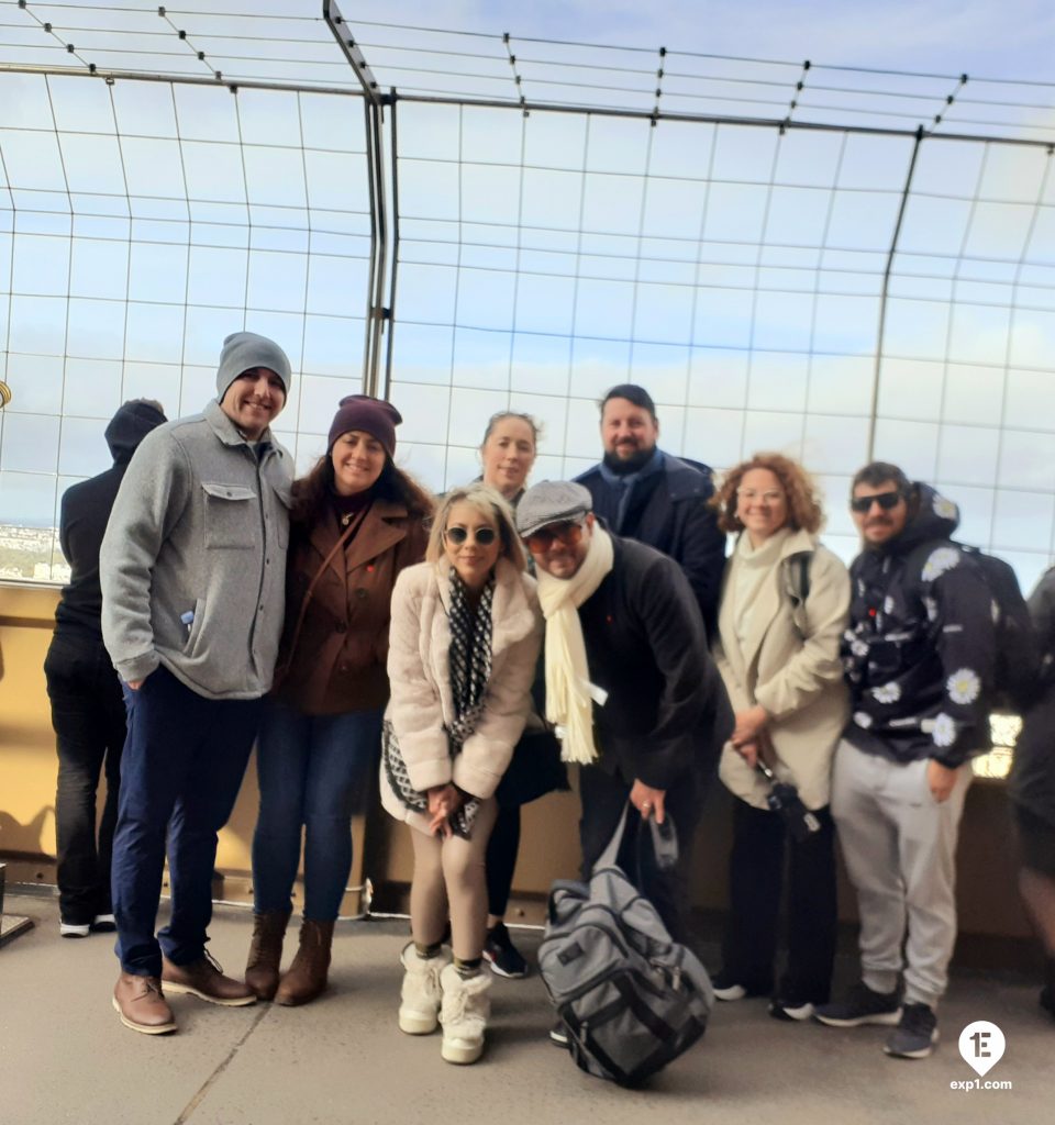 Group photo Eiffel Tower Guided Climb by Stairs on 9 November 2022 with Monika