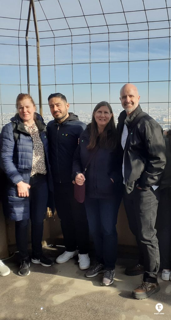 Group photo Eiffel Tower Elevator Tour on 12 November 2022 with Monika