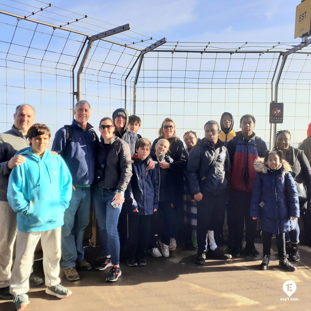 Group photo Eiffel Tower Elevator Tour on 25 November 2022 with Monika